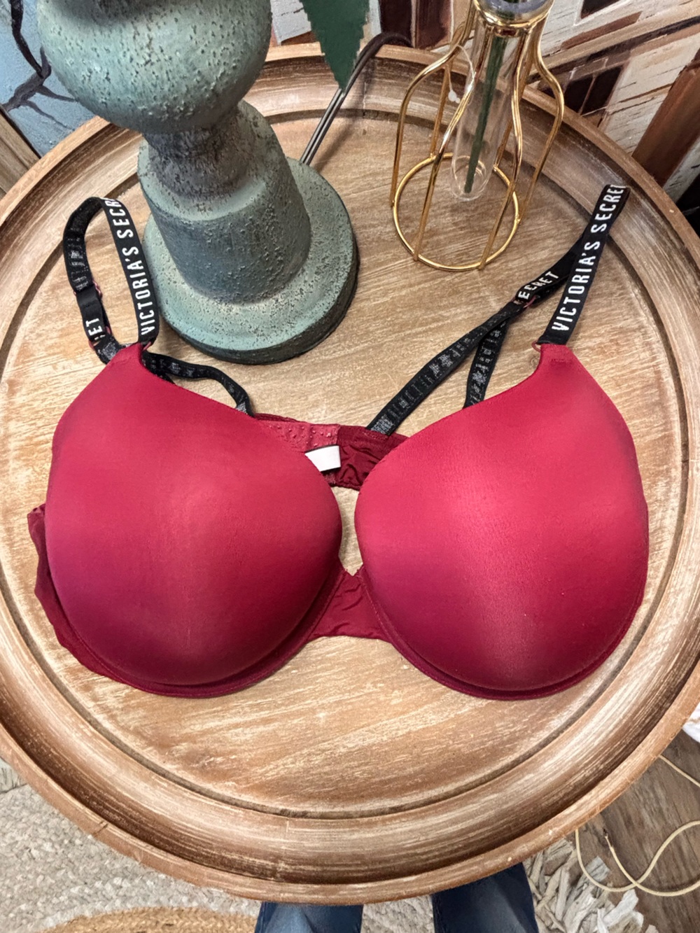 Victoria's Secret Burgundy T-Shirt Push-Up Bra 38D